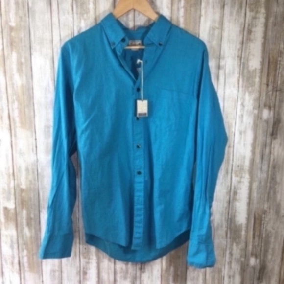NWT J. Crew Blue Tailored Button Down Blouse - Picture 1 of 5